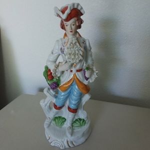 Handmade hand painted porcelain Victorian man